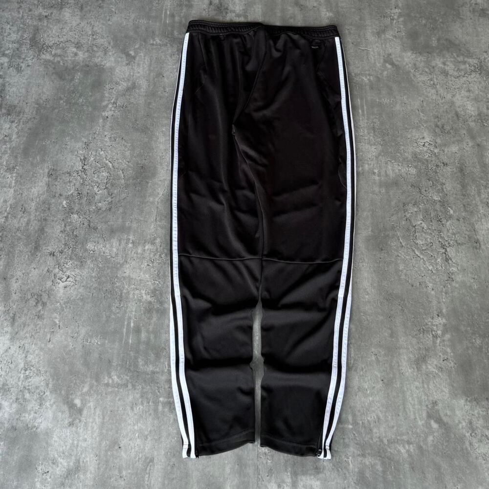 Vintage Y2K Adidas Black & White Grunge Three Stripes Jogger Sweatpants - Picture 2 of 4